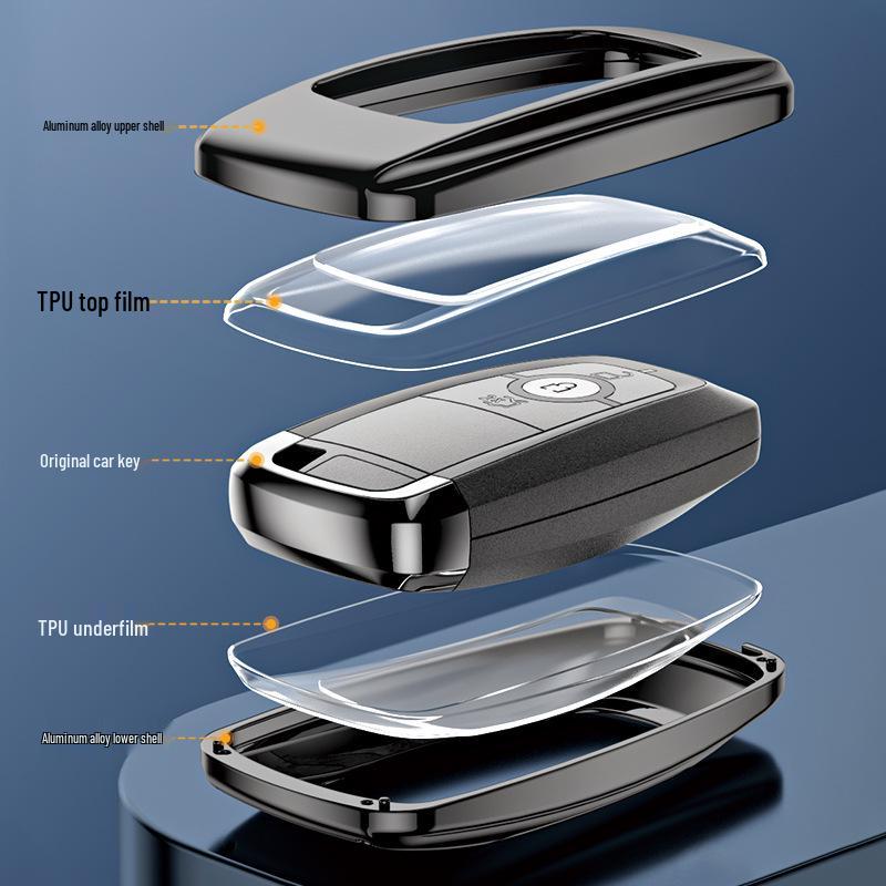 Car Key Case Cover for Ford Mondeo, Edge, Explorer, Focus, Escort, Territory, and Everest