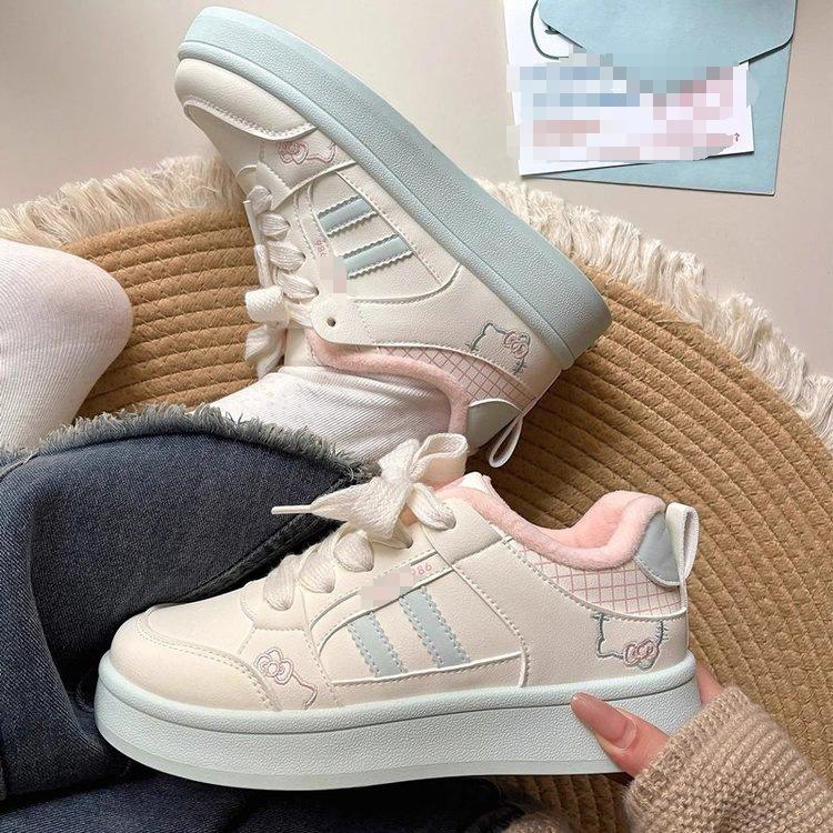 Высококачественные бархатные утолщенные спортивные кеды детские 2025 зима новые хлопковые туфли на платформе спортивная обувь теплые хлопковые туфли