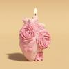 Embossed Butterfly Human Heart Candle Mold DIY Drip Glue Gypsum Flower Simulation Heart Organ Baking Silicone Mold