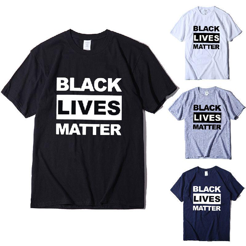 Стильная черная футболка 'Black Lives Matter' против расизма для унисекс, повседневная и удобная