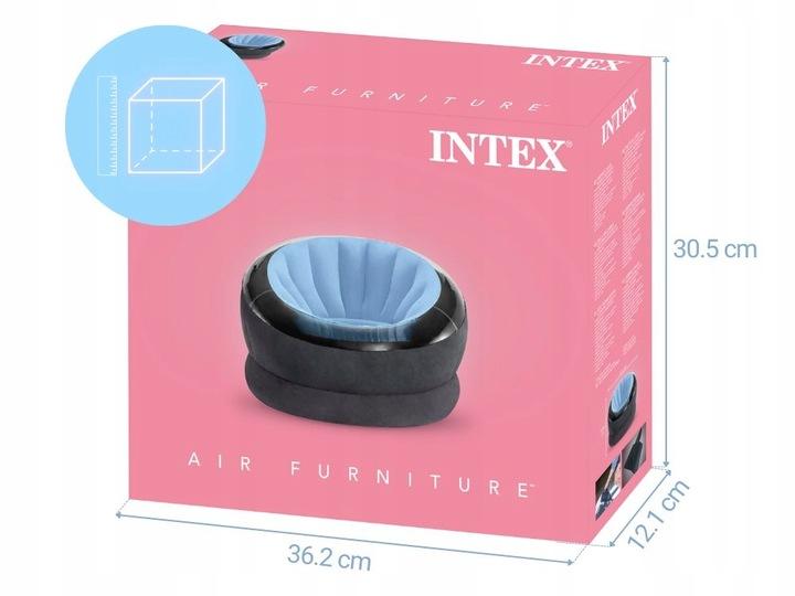 Fotel Dmuchany Empire Chair Jednoosobowy Niebieski Intex 68582 Model 2025