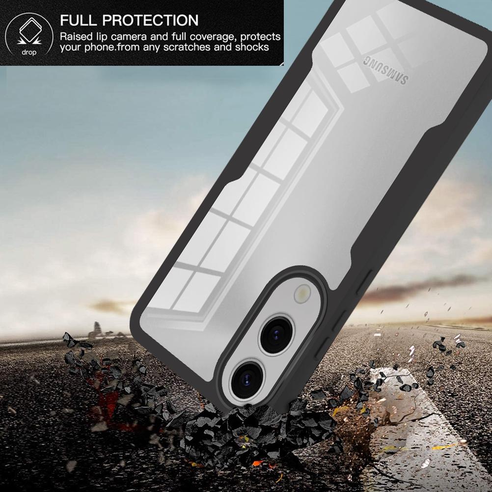 For Samsung Galaxy S25 Edge Case Acrylic + TPU Clear Phone Cover with PET Screen Film