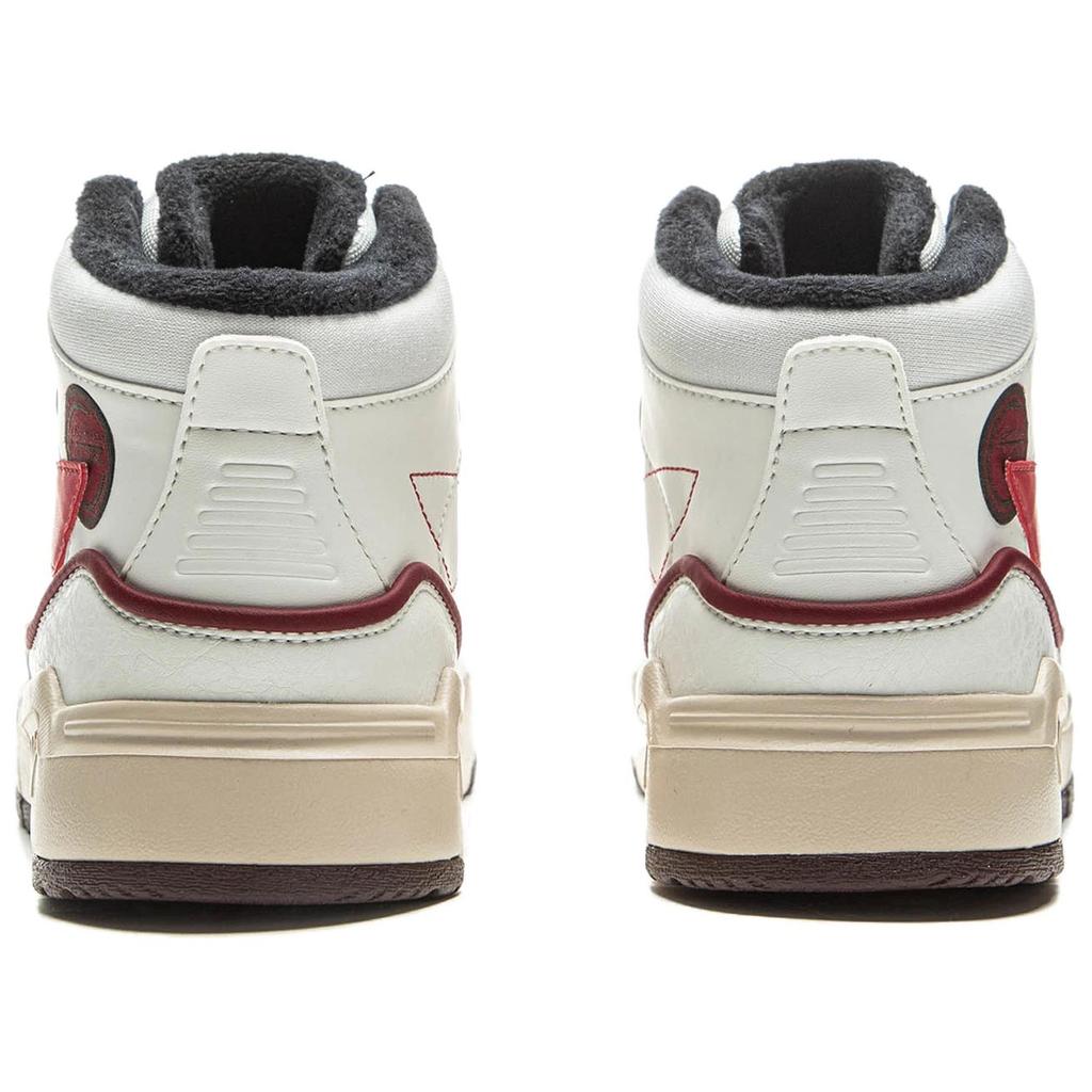 Li Ning Common 80-е MID Износостойкие Дышащие Высокие Скейтбордические Кроссовки Женские AGCV408-3