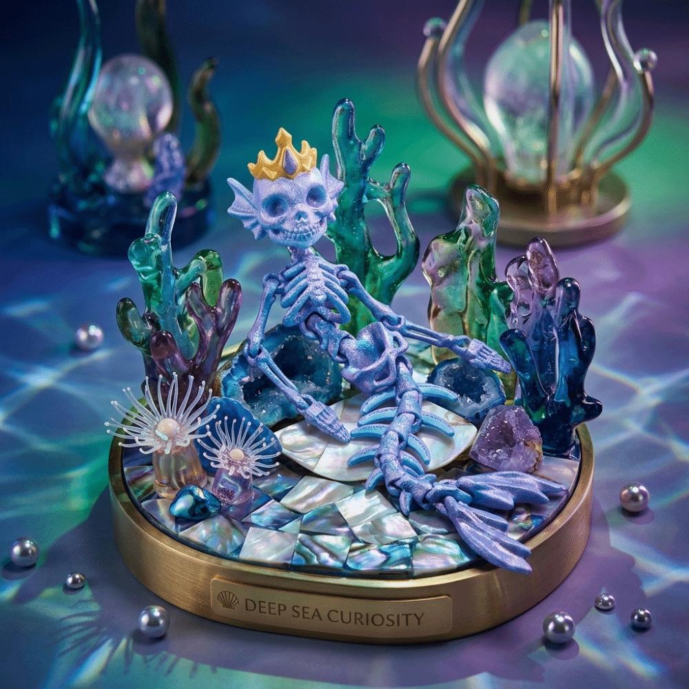 Lightweight Sturdy Material 3D Printed Mermaid Skeleton Movable Bone Figure Party Layout