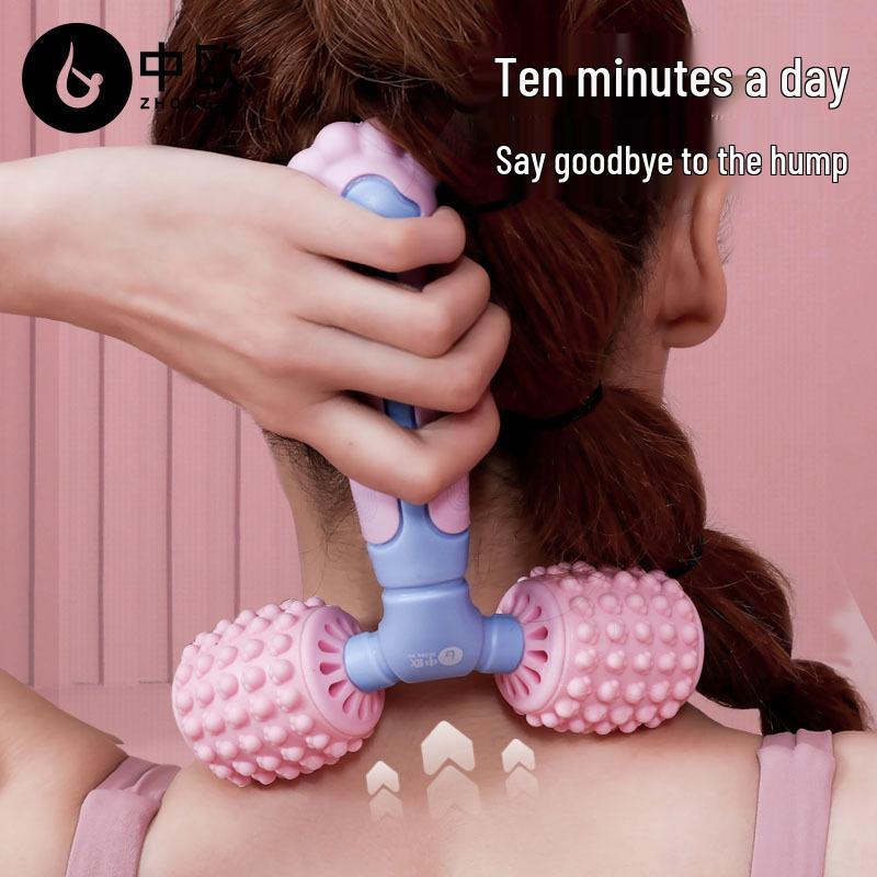 Силиконовый массажный ролик для йоги: Ролик для расслабления мышц Фитнес-аксессуар - Массажное колесо Y-образной формы