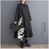 Loose Large Size Splicing Casual Simple Printed Sweet Long Sleeve Shirt Dresses