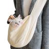 Crossbody Portable Pet Outing Bag with Front Pocket for Cats and Small Dogs