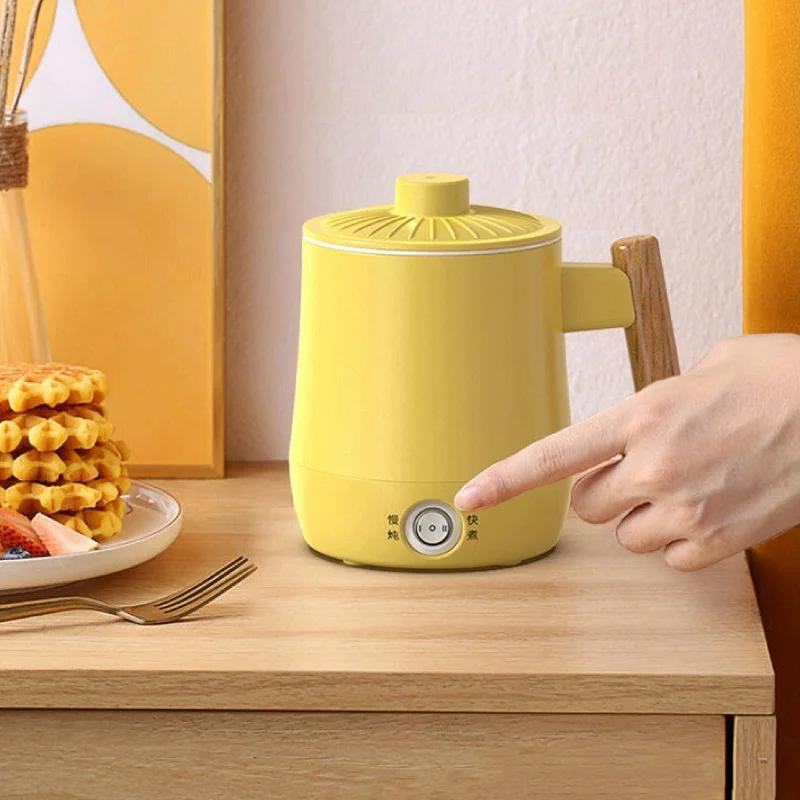 Электрический чайник для путешествий, 600 мл, мини-чайник для каши, супа, тушения, варки, многофункциональный электрический чайник, портативный горшок для приготовления лапши, 220 В