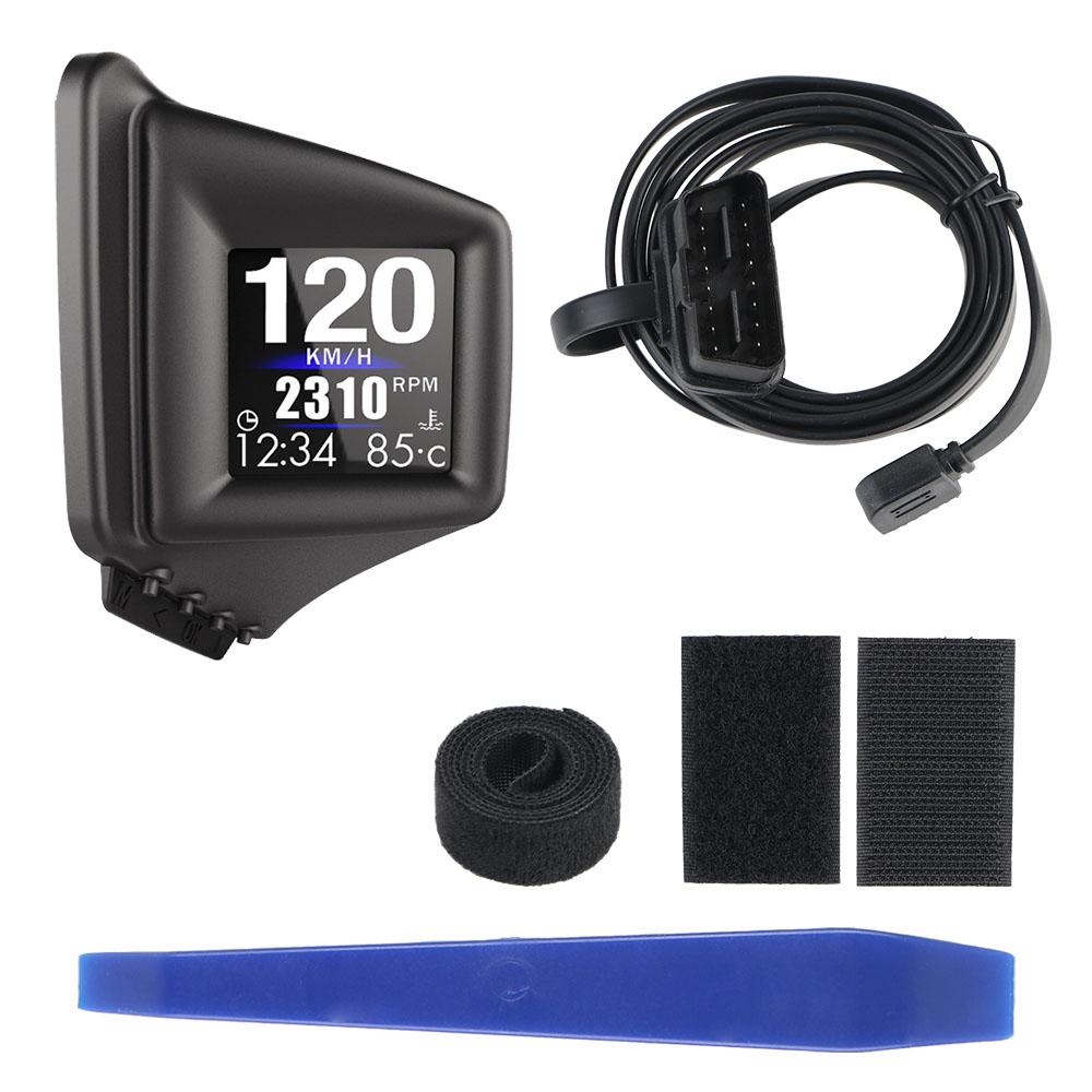 Автомобильный OBD2 Head Up Display OBD 2 HUD BeiDou GPS Высота Часы Скорость Масла Температурный Измеритель Спидометр HD Экран Сигнализация Авто Аксессуары