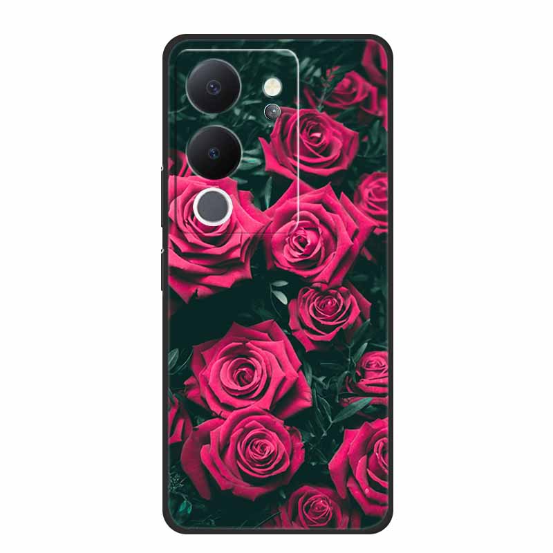Funda For Vivo V30 Lite Case Cute Cartoon Cat Black Silicone Shockproof Soft Phone Cases For Vivo V30 Lite Back Cover Case Bag