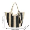 Beach Straw Crochet Bag Summer Women's Handbags Fashion Striped Shoulder Bag  Travel