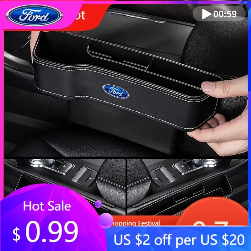 Car Sticker 2025 Hot New Car Seat Organizer Crevice Storage Box Car Organizer Gap For Ford Focus 2 3 MK2 MK3 MK4 Kuga Fiesta Eco