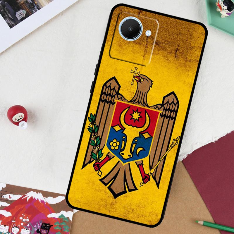 Чехол для Realme GT 6T 6 5 GT 7 Pro C61 C55 C53 C51 C21Y C25S C67 C75 10 11 12 13 14 Pro Plus с флагом Молдовы и молдаванами