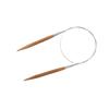 Круговые спицы для вязания крючком из коричневого бамбука и нержавеющей стали диаметром 3,0-12,0 мм