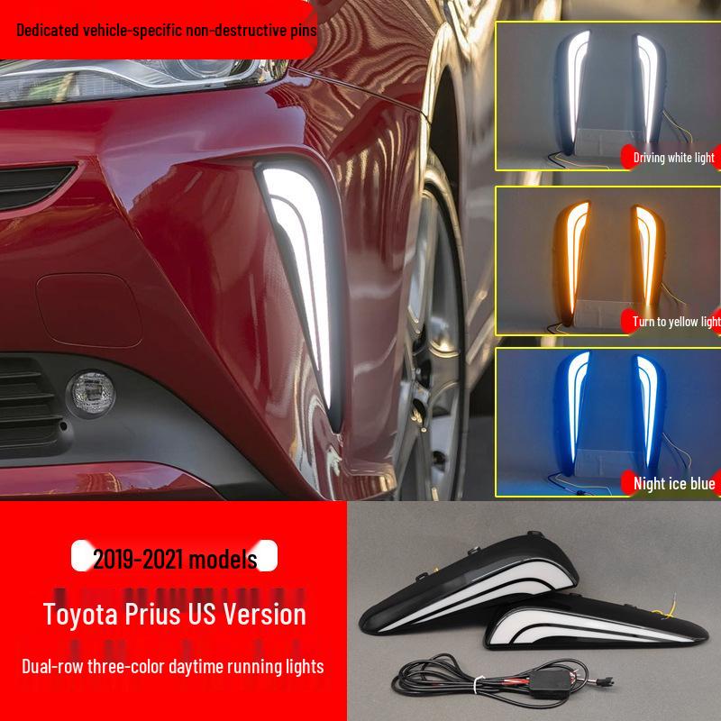 Светодиодные передние противотуманные фары для Toyota Prius 40-й серии 2019-2021 гг. - Модификация дневных ходовых огней