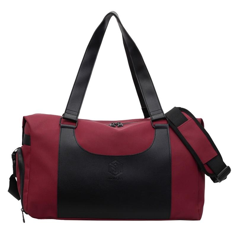Large-capacity short-trip travel bag for women, lightweight hand luggage storage bag for men, dry and wet separation yoga sports fitness bag
