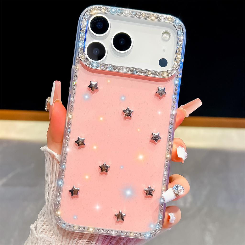 Чехол для телефона ручной работы с блестящими бриллиантовыми звездами, IMD, совместимый с сериями iPhone 13, iPhone 14, iPhone 15, iPhone 16, iPhone 17
