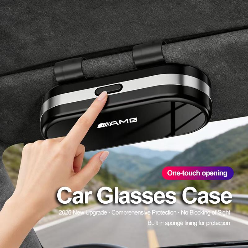 Car Sun Visor Glasses Holder High End Sunglasses Gift Box For Mercedes Benz AMG GLC W203 W206 W220 W205 W211 W212 W201 W210 W108 BM1