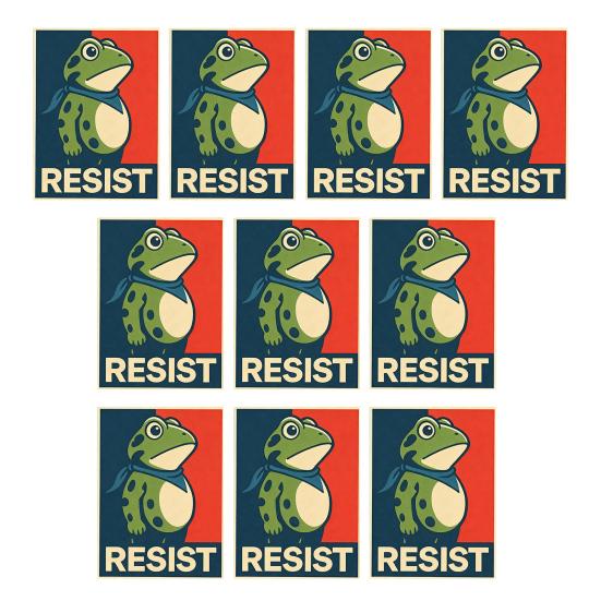 1/5/10/20/50/100Pcs Resist Frog Sticker Waterproof PVC Frog Meme Sticker Cell Phone Laptop Computer Helmet