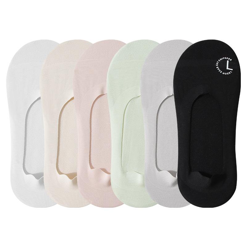 5 пар летних носков-лодочек, тонкие, дышащие, нескользящие, с невидимыми носками, женские носки с неглубоким носком