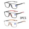 3Pcs Anti-Blue Light Reading Glasses Ultralight Sport Presbyopia Eyeglasses Women Men Far Sight Optical Eyewear Diopters
