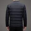 90 Velvet White Goose Down Jacket для мужчин, молодых и среднего возраста, с тонкими лацканами, облегающая, роскошная, повседневная, теплая зимняя куртка