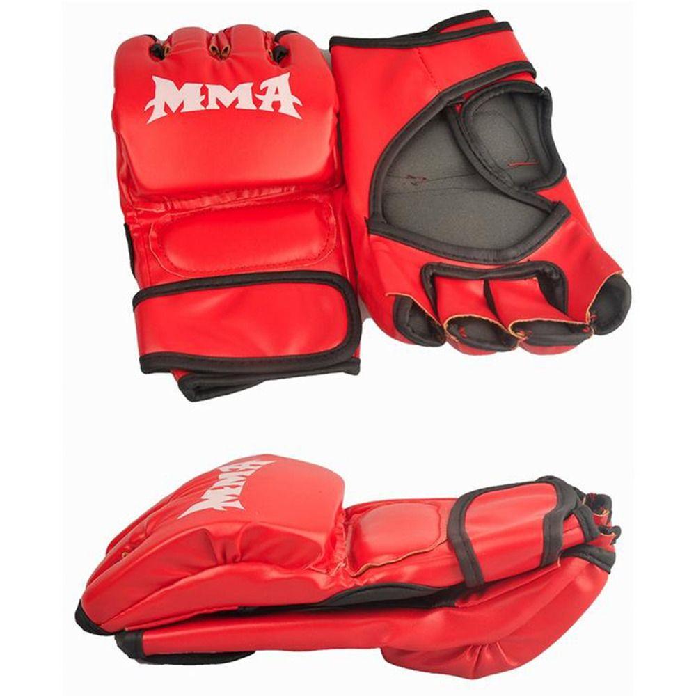 1Pair Professional Training Gloves Kickboxing Gloves for Adult Sanda Boxing UFC Training