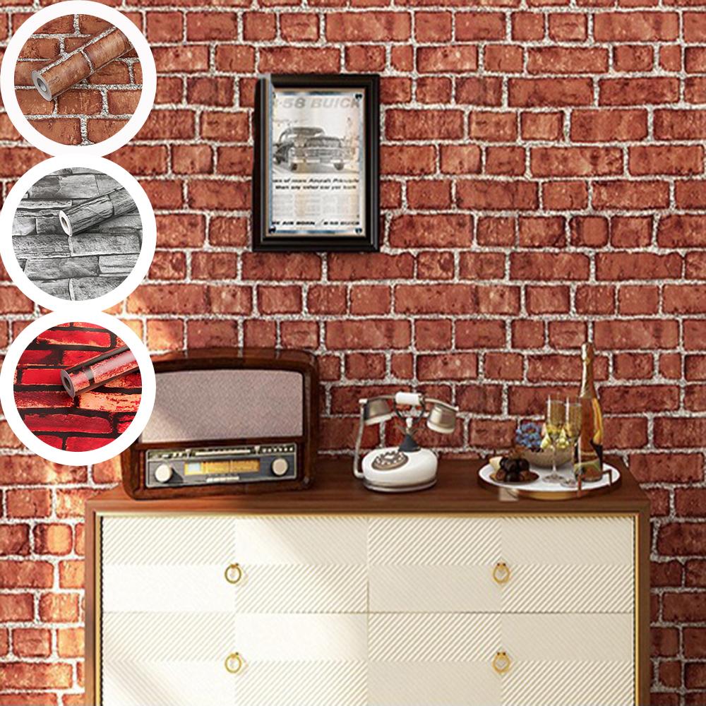 Настенная плитка из ПВХ с узором под кирпич, самоклеящиеся наклейки для университетских общежитий, водонепроницаемые утолщенные моментальные наклейки для спален