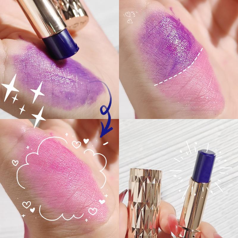 Синяя чародейка, теплая губная помада, меняющая цвет, долговечная, увлажняющая, фиксирующая цвет, водонепроницаемая и устойчивая к поту губная помада