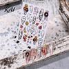 Festival Theme Manicure Stickers Halloween Nail Art Stickers, Ghost Flower Skull Spider Web Self-Adhesive Decals, DIY Supplies for Women Girls