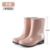 До середины голени резиновые сапоги женские на платформе резиновые туфли модные уличные туфли без застежек дождевые сапоги женские водонепроницаемые рабочие ботинки женские