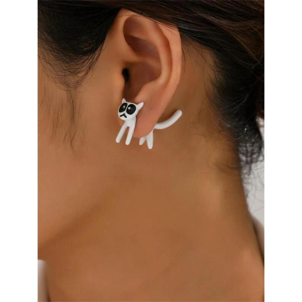 Imitation Animal Biting Stud Earrings Women Shark Fresh Accessories Ear Studs Gift Jewelry