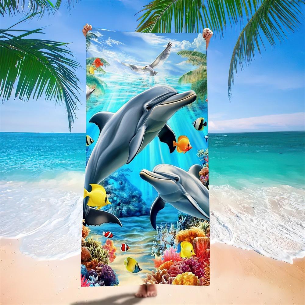 Water-Absorbing Portable Adult Football Beach Towel European, American And South American Bath Towel Digital Printing Factory