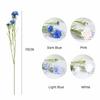 3 Forks/Bouquet Long Branch Artificial Flower Starry Cornflower Blue Color Silk Cornflower Silk Material Fake Flowers
