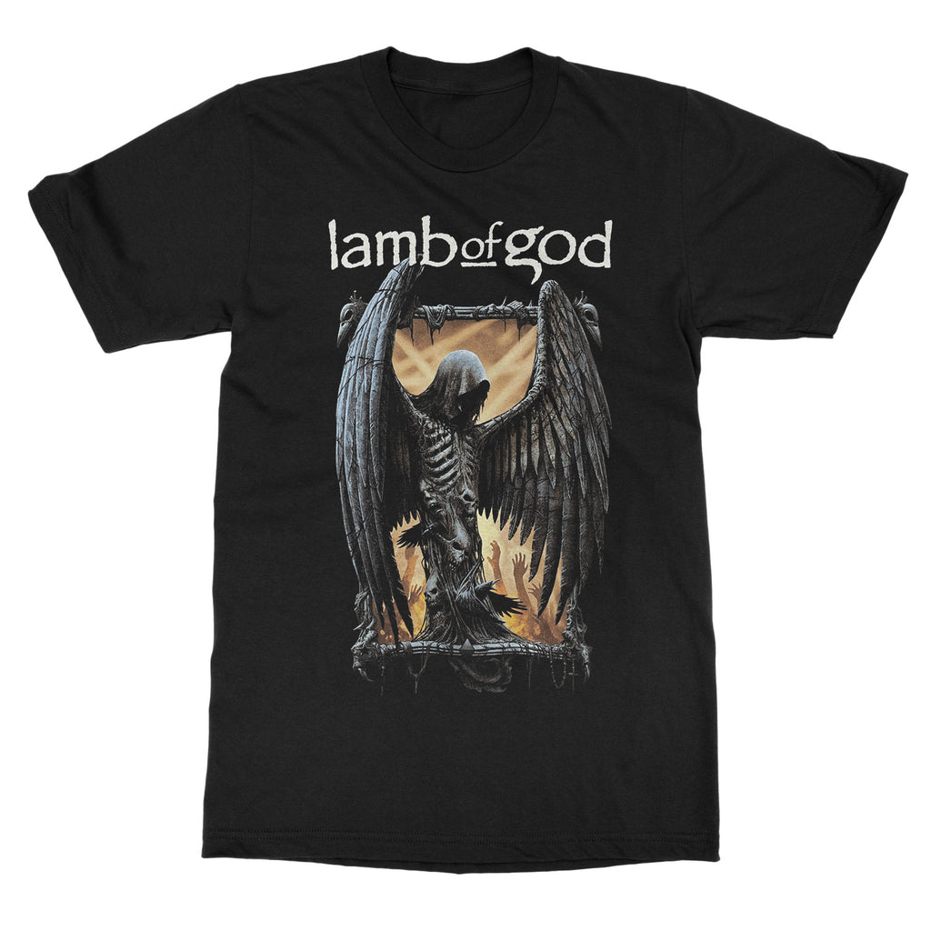 Горячая хлопковая футболка с графикой группы Lamb of God, унисекс, летняя, с коротким рукавом, модный бренд, футболка, роскошная, повседневная, винтажная, ретро, топ