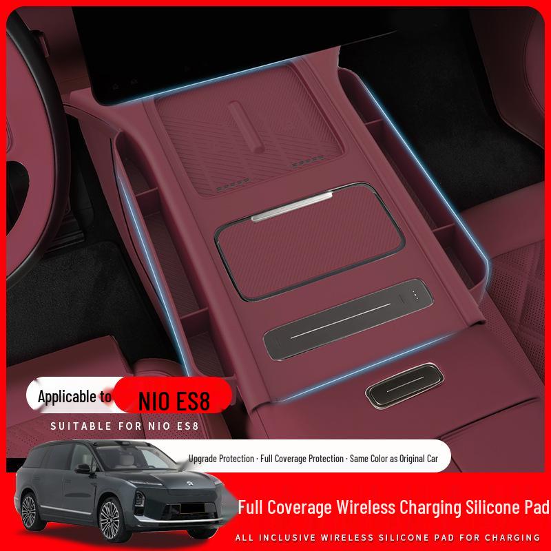 Nio ES8 Central Control Wireless Charging Silicone Pad with Pocket Protection – Fits 26 Models