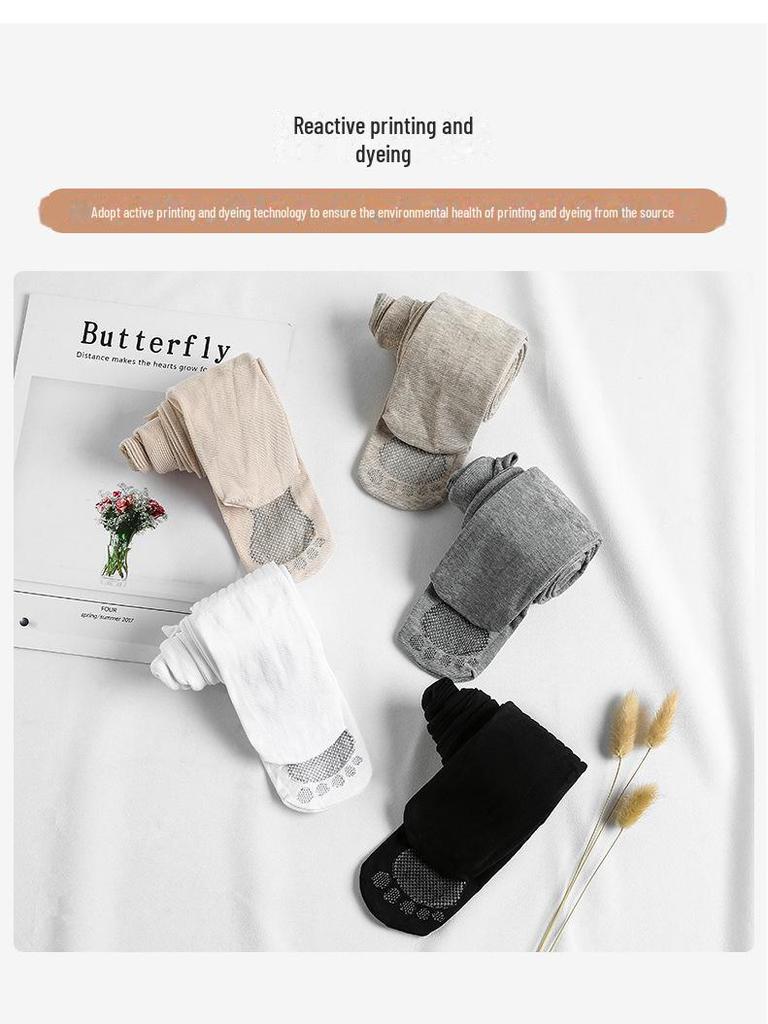 Spring & Autumn Cotton Striped Children's Dance Socks - No Pilling, High Elasticity, Durable Bottoming Socks