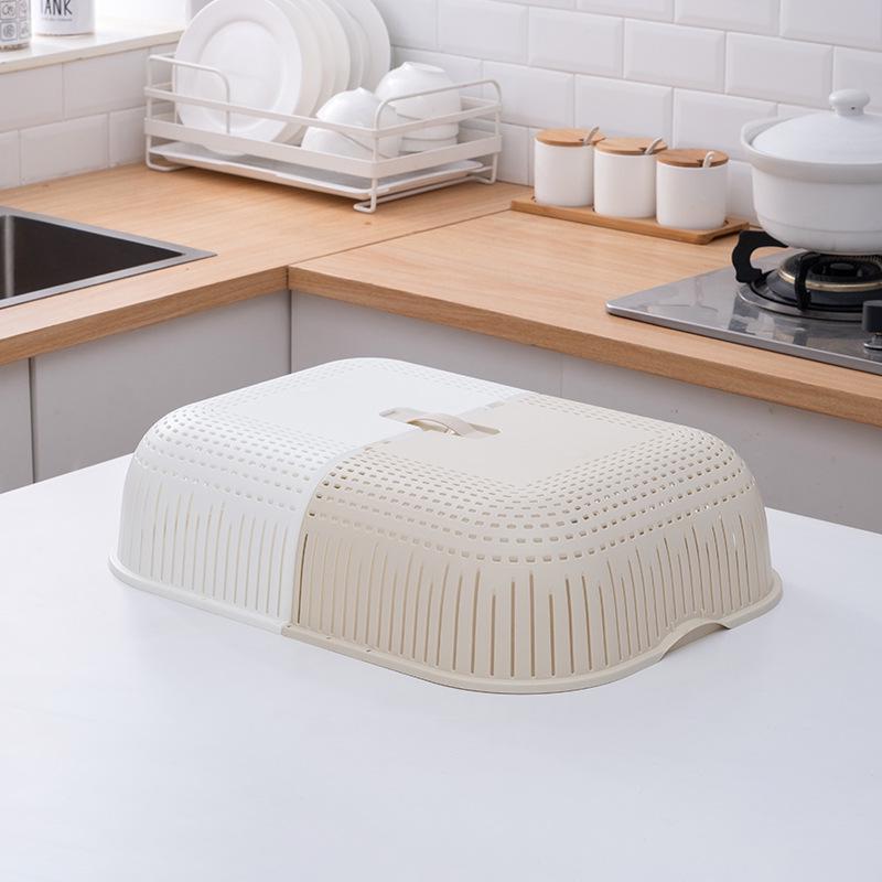 Складная Дышащая Прямоугольная Пыленепроницаемая Крышка для Блюд - Защита от Мух, Большой и Маленький Размеры