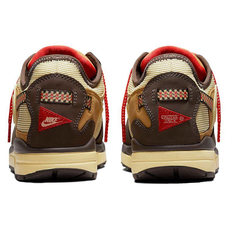 Travis Scott x Nike Air Max 1 Baroque Brown Унисекс Кроссовки Lemon-Drop Wheat Chile-Red DO9392-200