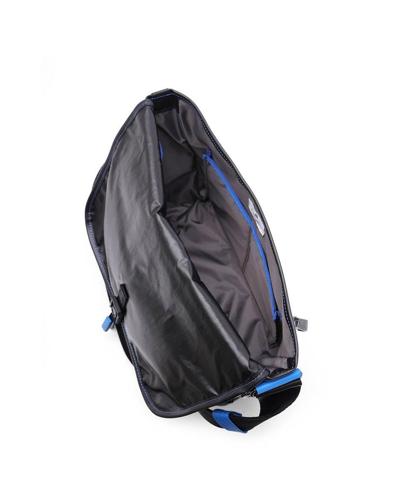 LANVIN en Bleu Heather Shoulder Black Men's Bag,