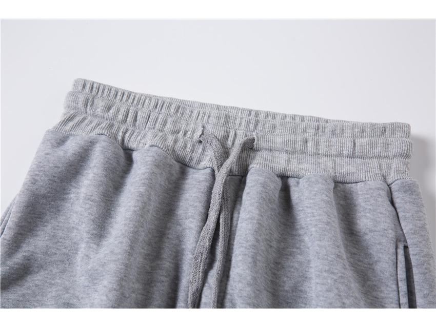 Мужской модный флисовый худи и спортивные штаны однотонного цвета, 2023