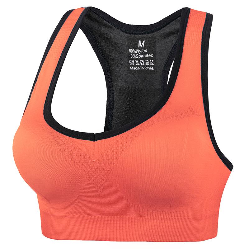 Fattened large-size hollow vest type exercise Spring and Autumn Yoga running high-intensity shock-proof exercise text