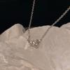 Циркониевое ожерелье-бабочка Ins Sweet and Cool Niche Design Sense Light Luxury Flash Diamond Keybone Chain из нержавеющей стали для девочек, летние аксессуары