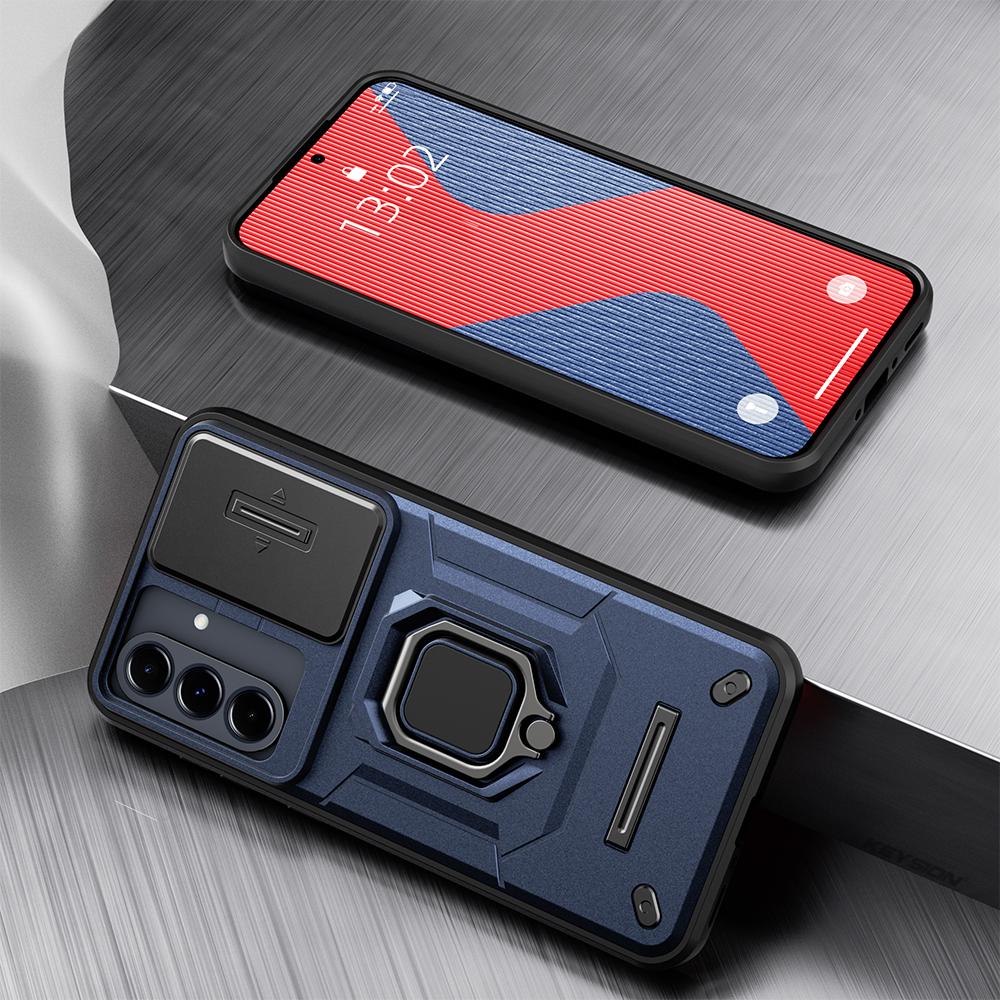 KEYSION Противоударный защитный чехол для Samsung A56 5G A36 Slide Push Pull защитное кольцо для объектива камеры чехол для телефона Galaxy A26 A56