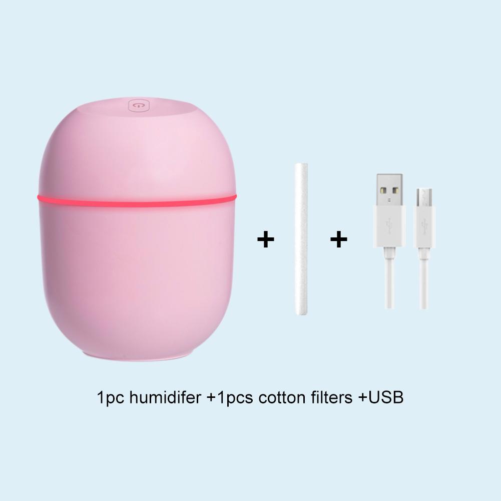 Portable USB Ultrasonic Air Humidifier Essential Oil Diffuser Car Purifier Aroma Anion Mist Maker with LED Lamp Romantic Light