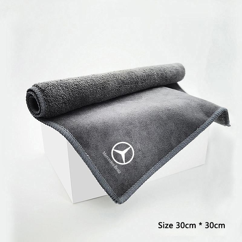 CRO1 Car Wash Microfiber Towel Cleaning Drying Cloth For Mercedes Benz AMG GLC GLE GLS CLA GLA GLK W204 W205 W210 W212 W169 Key Bag