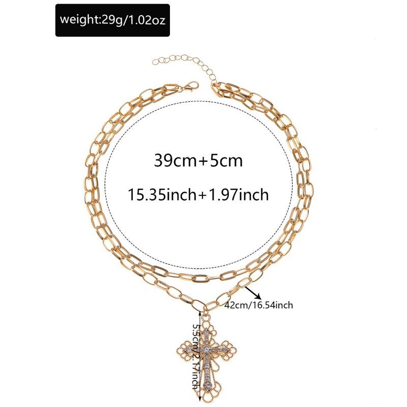 Жемчужная подвеска-крест, ретро-ожерелье, женское нишевое ожерелье-цепочка для свитера в стиле легкой роскоши