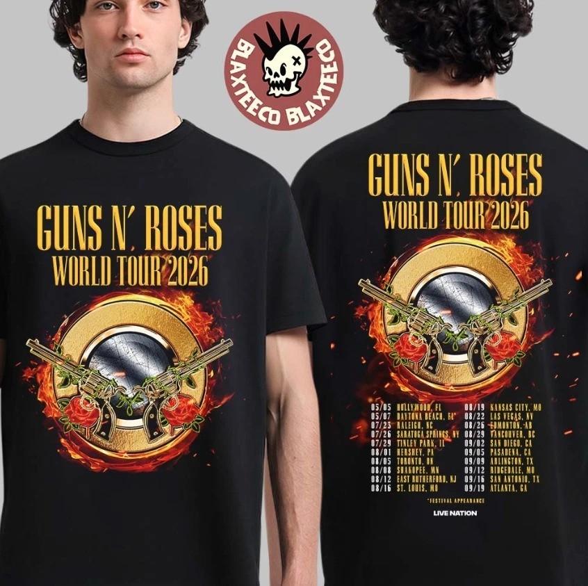Guns Roses World Tour 2026 North American Schedule Dates T-Shirt PP2940