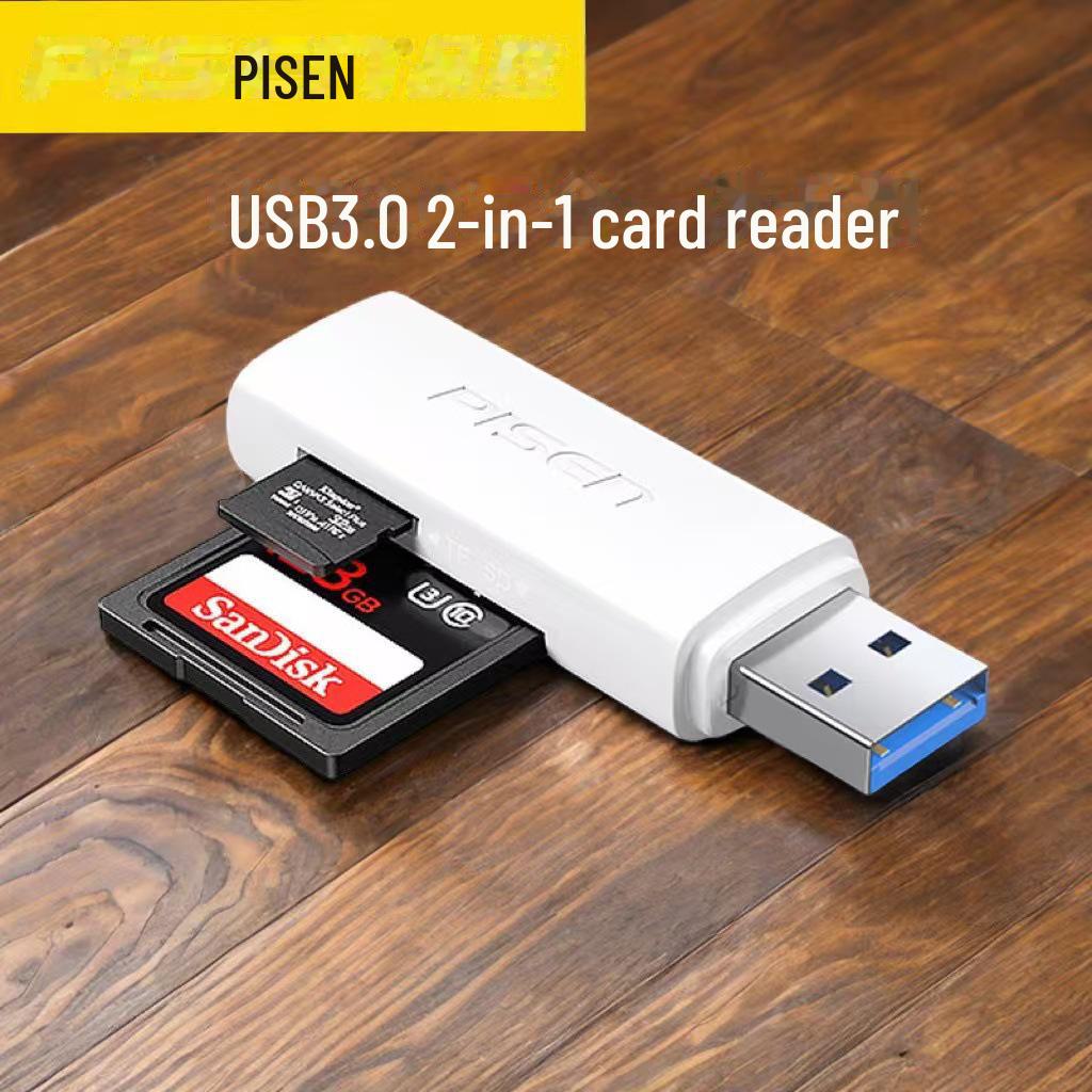 Кардридер PISEN USB 3.0 2-в-1 для камер, Huawei, Apple, SD и Mini TF карт