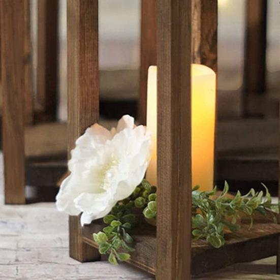 Подставка для цветов из деревянного каркаса, искусственный шелковый цветок, подставка для свечей для чайных свечей, свадьба